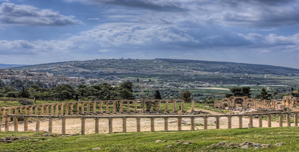The sprawling remains of the Roman Decapolis city of Jerash are located about an hour north of Amman.