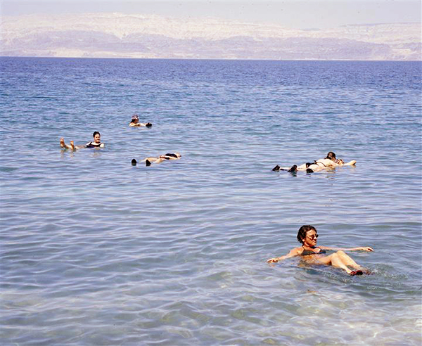 bobbing like a cork in the Dead Sea