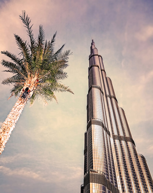 the Burj Khalifa, the world's tallest building