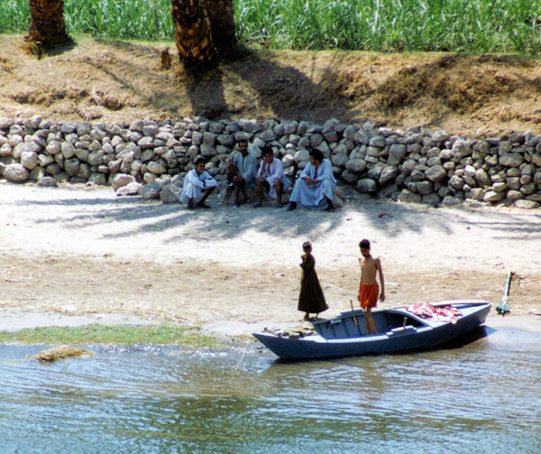local kids on the banks of the Nile