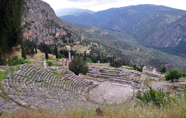 the ancient theater at Delphi