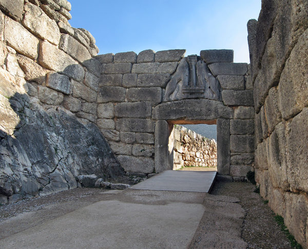the Lion Gate at Mycenae