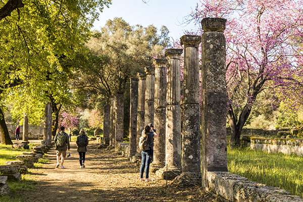 the Palaestra, part of the gymnasium at ancient Olympia