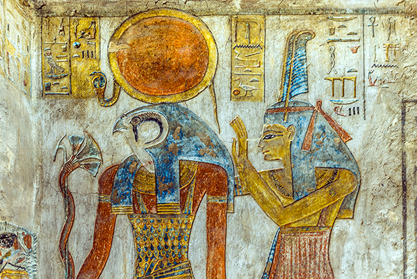 a tomb painting in the Valley of the Kings