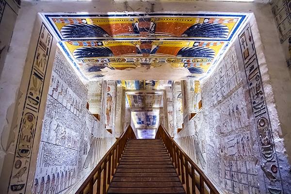 a pharonic tomb in the Valley of the Kings near Luxor