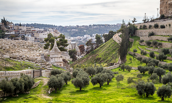 Can you name this Jerusalem valley between the eastern Old City walls and Mount Olives? The conical monument in the middle ground is one of many ancient tombs in the valley. It's known as Absalom's Tomb or Absalom's Pillar but archaeologists have dated it to the 1st century, about 1,000 years too late to belong to the son of King David.