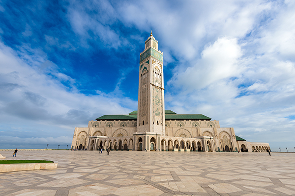 The Hassan II Mosque in Casablanca is the first stop on most of our Morocco tours.