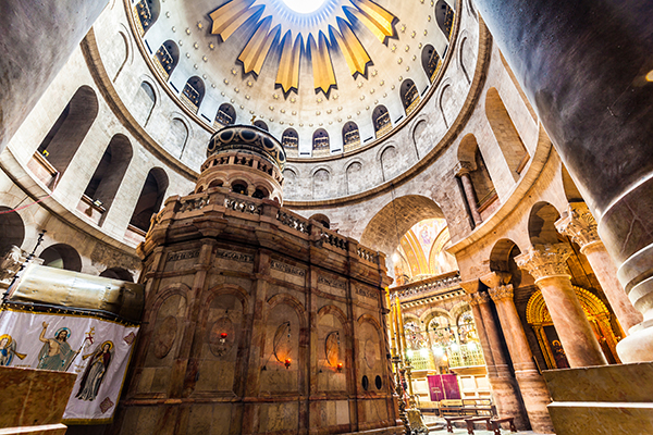 Other traditions hold that Jesus was buried here, in the Church of the Holy Sepulchre.