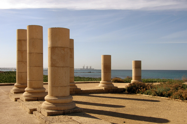 ruins of a Roman bath complex, Caesarea Maritima