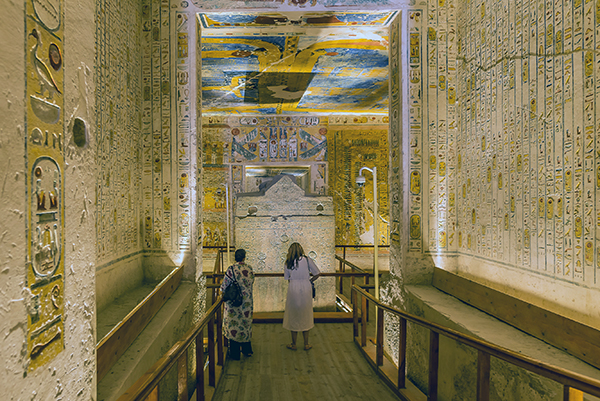 a royal tomb in the Valley of the Kings. The Valley of the Kings is one of the top sites to visit in Egypt. It's located near Luxor and included in Nile cruise itineraries or as part of a private tour of Upper Egypt.