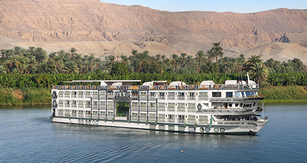 As an Egypt tour operator, we use a variety of cruises in our programs. Pictured is the Sonesta St. George, which we use in our Diamond category.