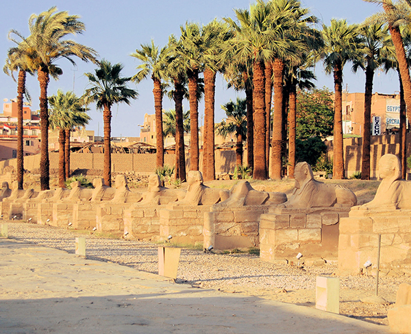 Avenue of the Sphinxes or Avenue of the Rams is a 1.7 mile long causeway connecting Luxor and Karnak Temples.