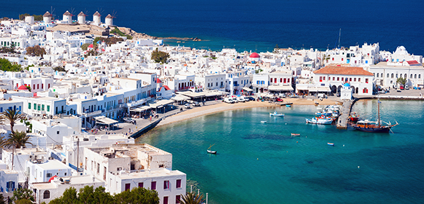 Mykonos is usually the first port on a Greece cruise out of Athens.