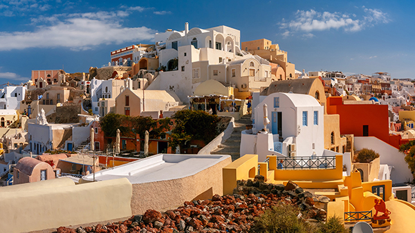 Visit Santorini on a Greek cruise.