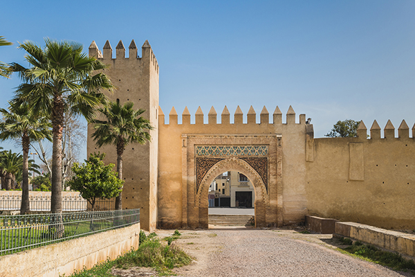 Bab al-Amer, one of the many beautiful gates into the walled city of Fez