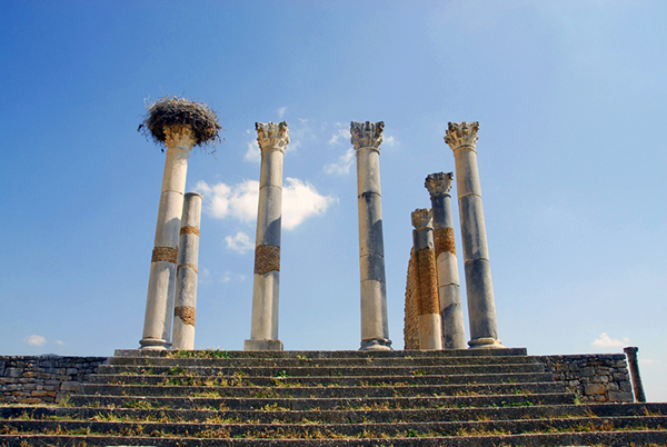 the Capitoline Temple can be seen on a Morocco tour of Volubilis