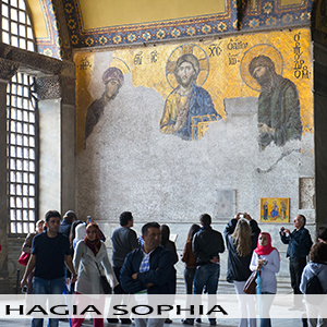 the great building of Hagia Sophia is a highlight of a Turkey tour package