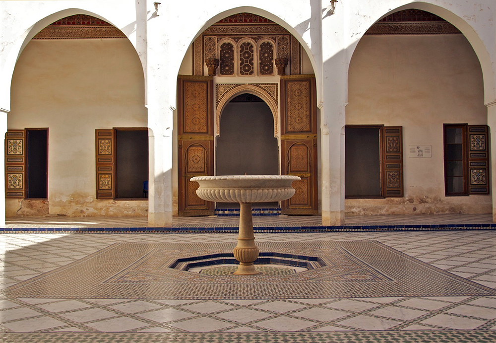 Visit the serene Bahia Palace in Marrakech on a Ya'lla Morocco tour package.