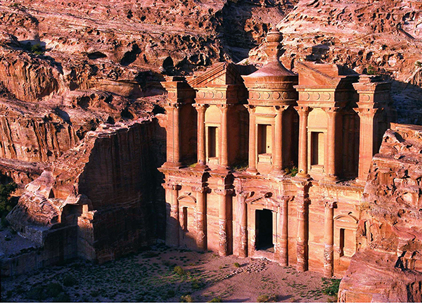 Climb about 800 steps to the Monastery, Petra's largest monument.