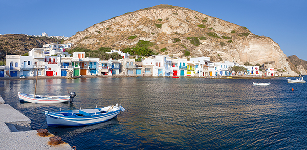 The charming fishing village of Klima. Catacombs and a Roman theater are nearby.