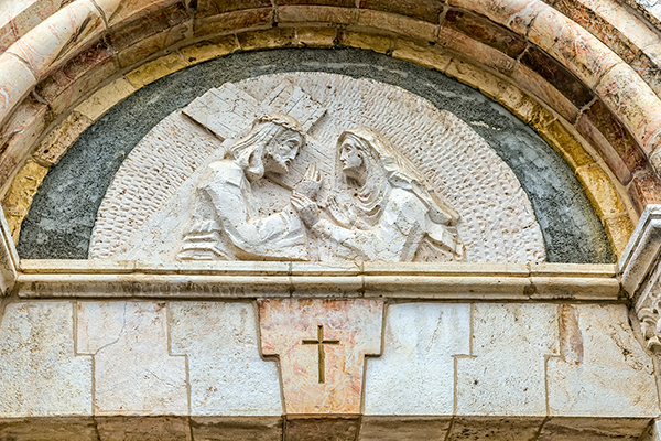 the 4th Station of the Cross, where Jesus meets his mother