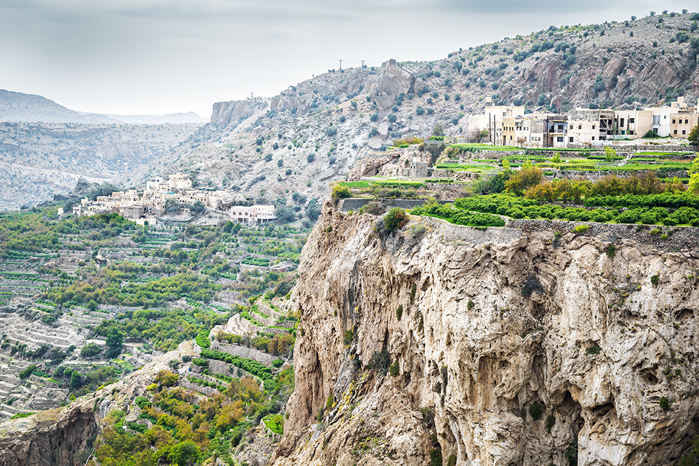 the Saiq Plateau in the Hajar Mountains of Oman