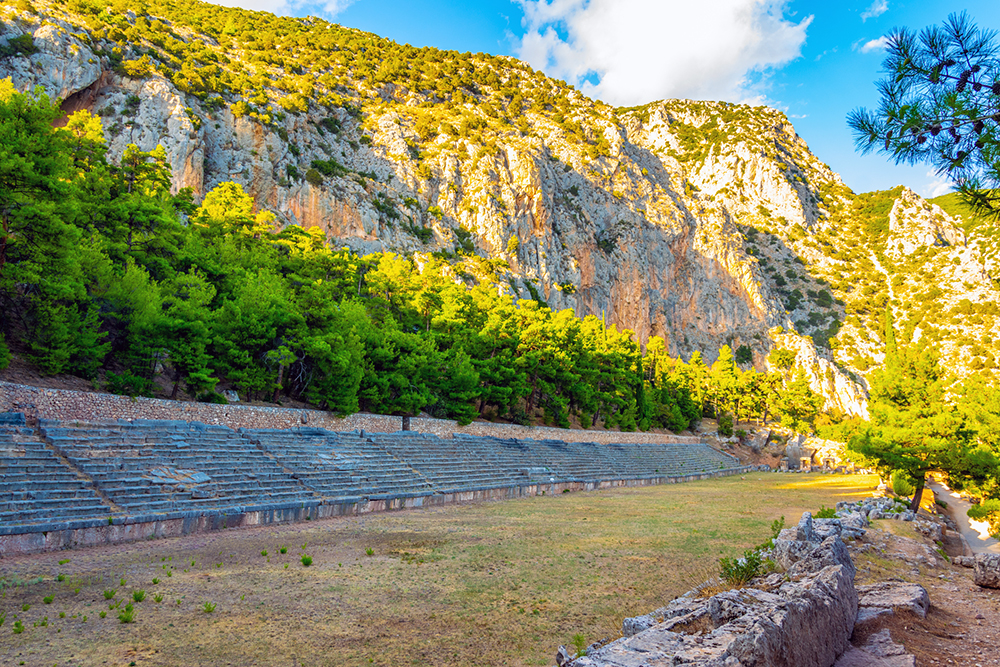 the stadium at Delphi, Greece