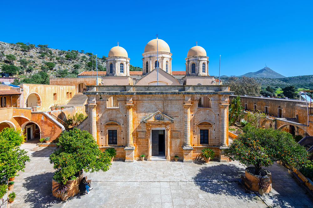 Agia Triada Monastery on the Akrotiri Peninsula near Chania, Crete