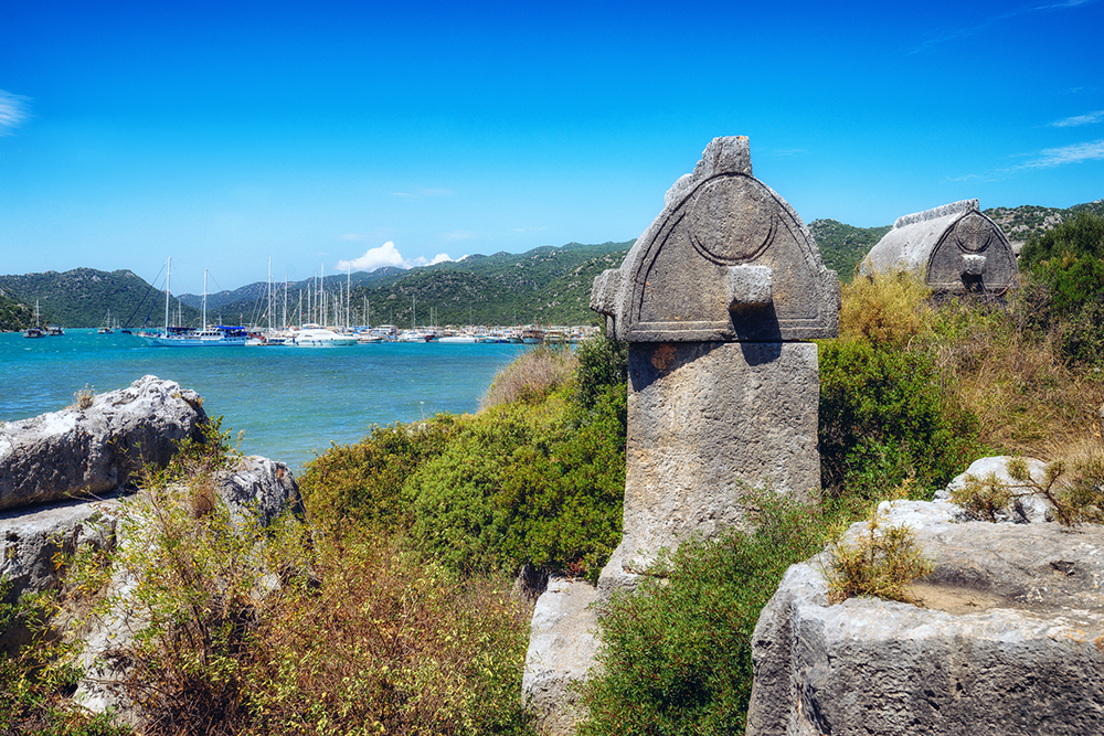 ancient sarcophagi near Kekova